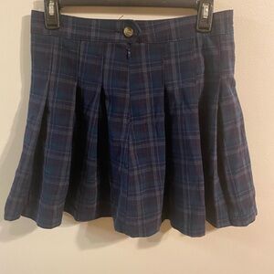 Women's American Eagle‎ Blue Red Plaid Schoolgirl Style Mini Skirt Size 4